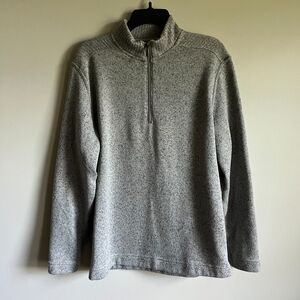 Telluride Clothing Co. Quarter Zip Sweater Fleece Pullover Men's L Gray RN 75343